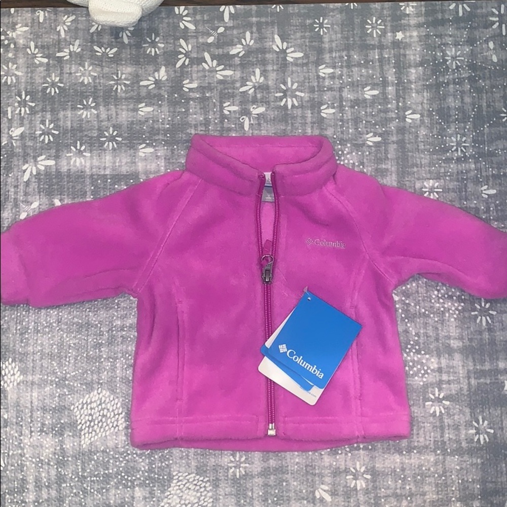 NWT Columbia 0-3month fleece zip up